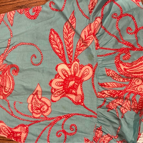 GAP Kids Teal Dress with Red Floral Pattern - Picture 5 of 5
